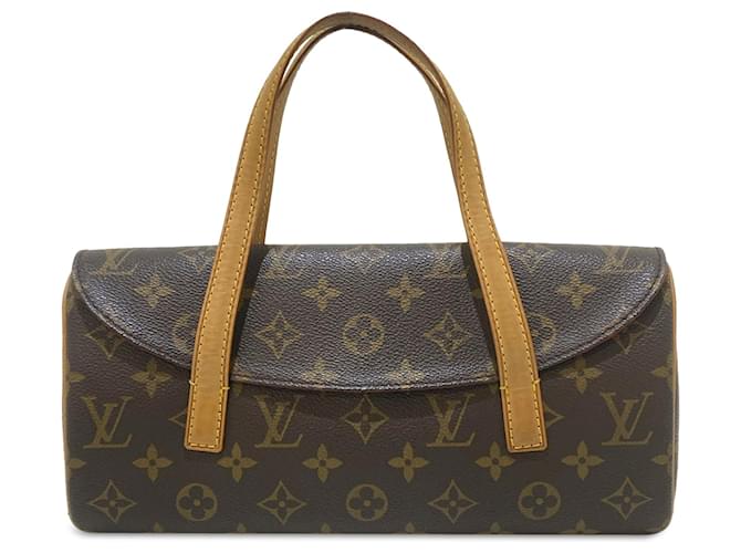 Bolso Sonatine Monograma Louis Vuitton marrón Castaño Cuero  ref.1517366