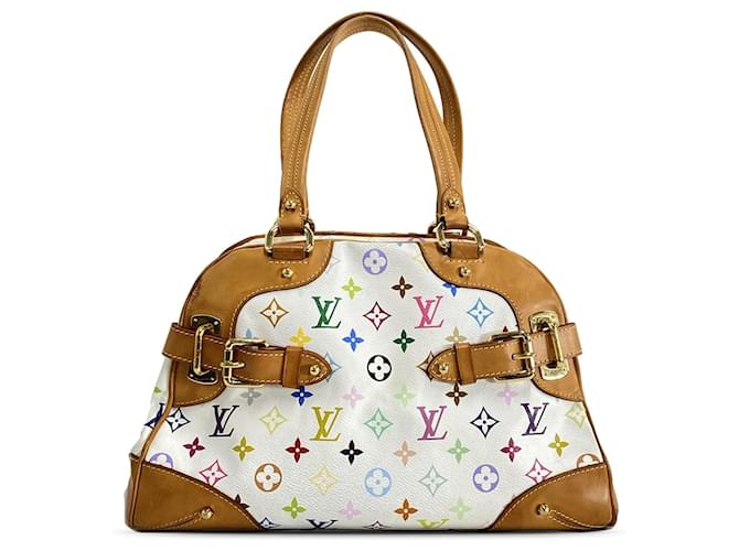 White Louis Vuitton Monogram Multicolore Claudia Shoulder Bag Leather  ref.1517369