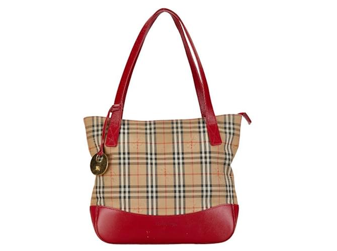 Burberry Nova Check Toile Marron  ref.1517417