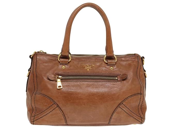 Prada Vitello Brown Leather  ref.1517476