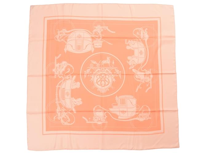 Hermès Carré 90 Pink Silk  ref.1517538