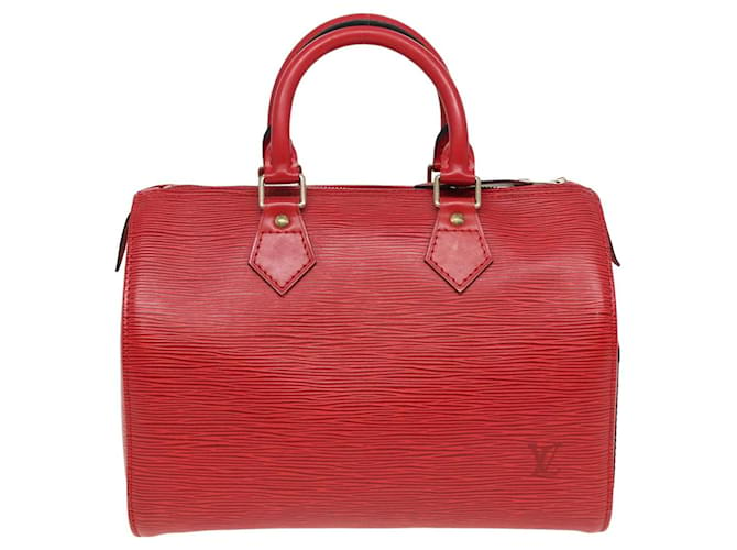 Louis Vuitton Speedy 35 Cuir Rouge  ref.1517817