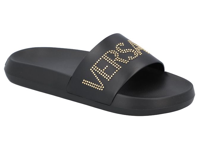 Versace Rubber Pool Slides Black