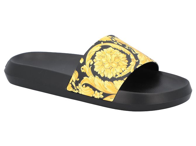 Versace Tongs de bain Barocco Noir