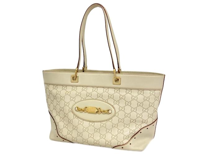 Gucci Guccissima Weiß Leder  ref.1518486