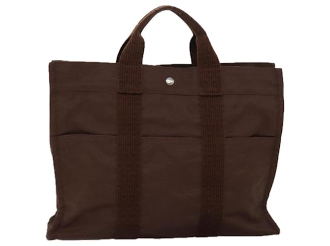 Hermès Fourre tout Brown Cloth  ref.1518501