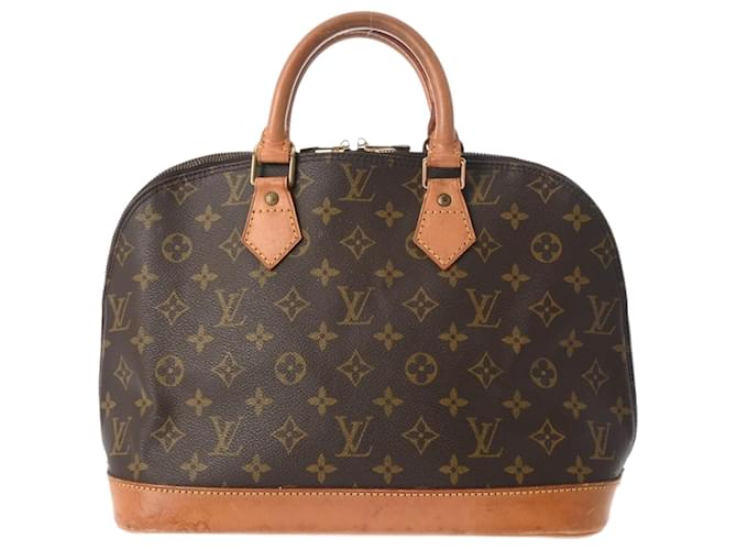 Louis Vuitton Alma Marrone Tela  ref.1518543