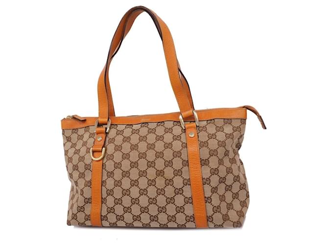 Canvas GG da Gucci Marrom Lona  ref.1518547