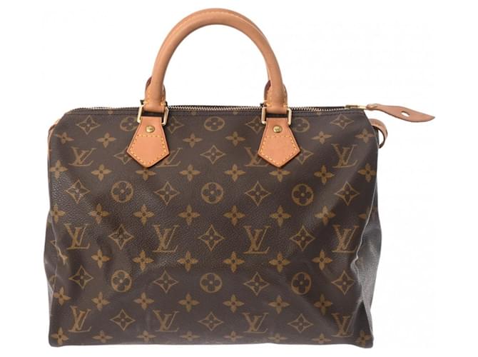 Louis Vuitton Speedy 30 Braun Leinwand  ref.1518570