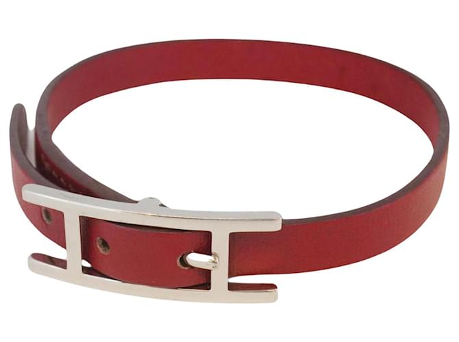 Hermès Behapi Rot Leder  ref.1518573