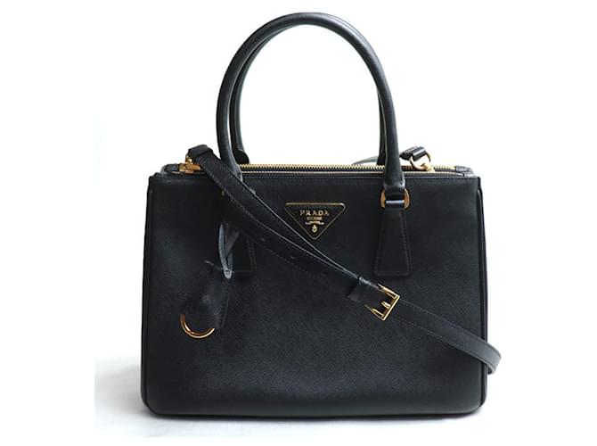 Prada Galleria Saffiano Leather Medium Shoulder Bag Black  ref.1518701