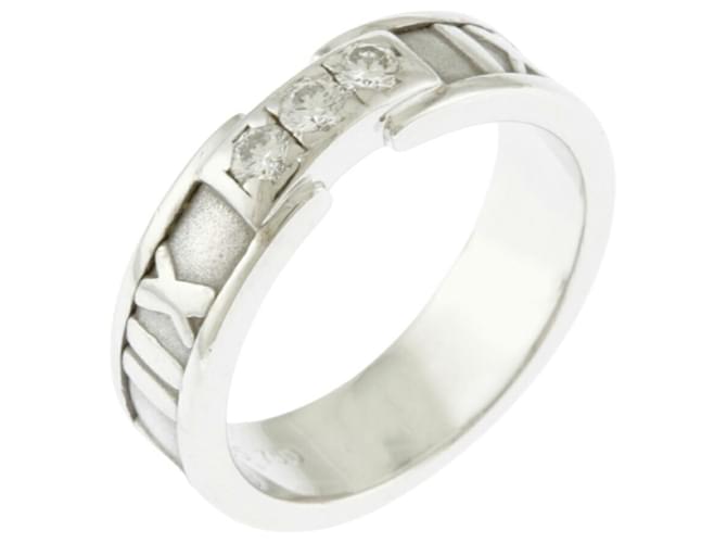 Tiffany & Co Anillo de diamantes Atlas de Tiffany Oro blanco  ref.1518733