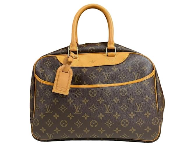 Bolsa de mão Monogram Deauville Louis Vuitton Marrom Couro envernizado  ref.1518785