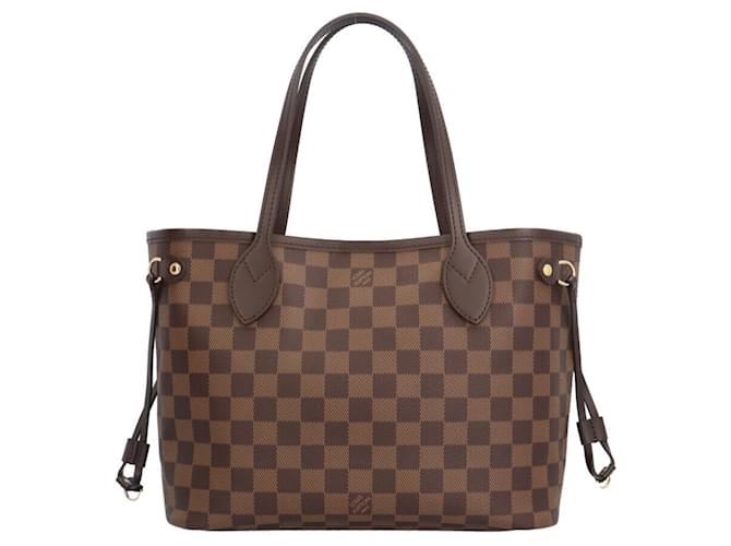 Sac tote Louis Vuitton Neverfull PM Damier Toile Marron  ref.1518829