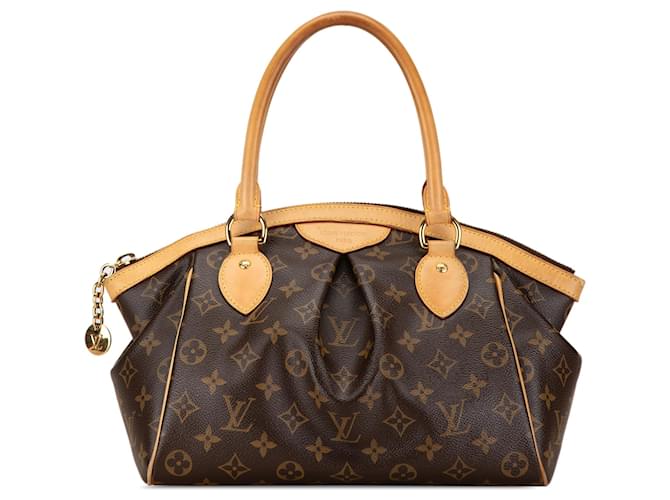 Louis Vuitton Monogram Brun Tivoli PM Cuir Toile Marron  ref.1518873