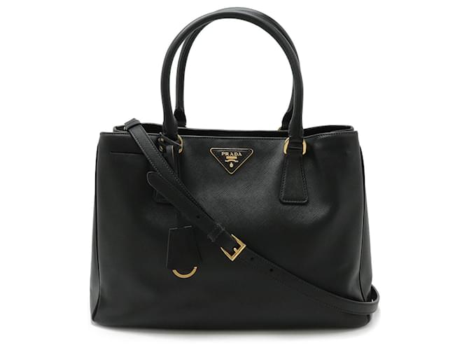 Prada Saffiano Lux Handbag in Black Leather  ref.1519183