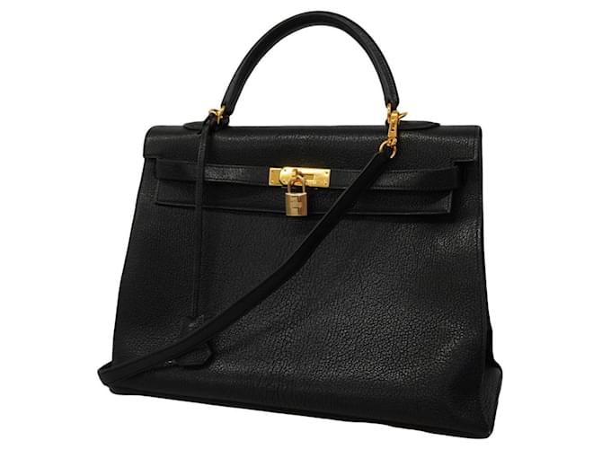 Hermès Hermes Kelly 35 Handbag Black Diamond  ref.1519211