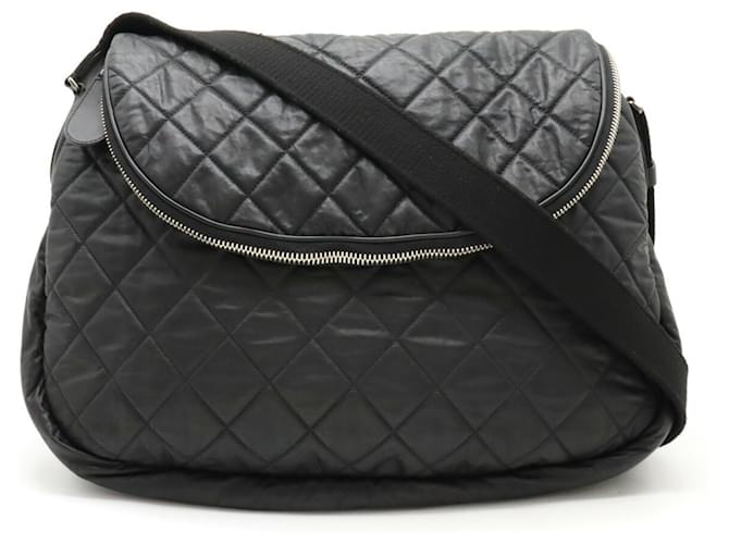 Chanel Coco Cocoon Shoulder Bag Black Leather Nylon  ref.1519262