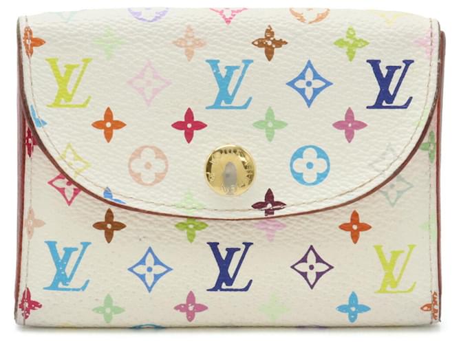 Étui à cartes en toile Monogram Multicolore Louis Vuitton Plastique Rose Monogramme  ref.1519284