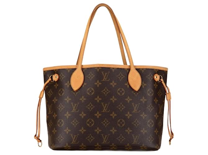 Louis Vuitton Monogram Neverfull PM Handtasche Braun Leder Kunststoff  ref.1519785