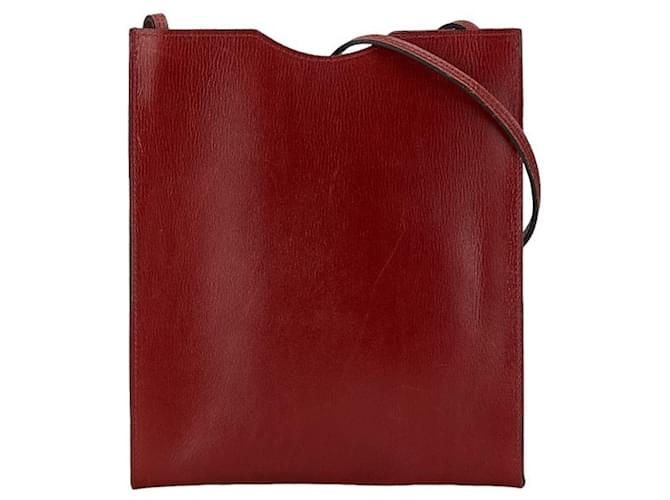 Hermès Hermes Onimetou Shoulder Bag Red Dark red Pony-style calfskin  ref.1519797