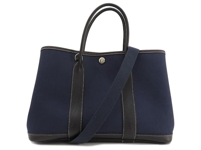 Hermès Hermes Garden TPM Handbag Navy blue Cloth  ref.1519920