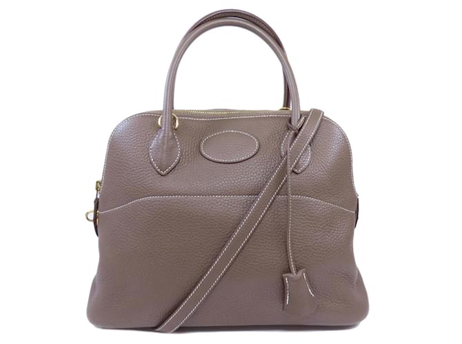 Hermès Hermes Bolide 31 Etoupe Handbag Taupe Leather  ref.1519935