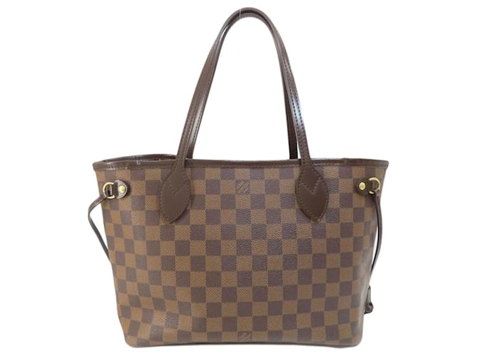 Sac tote Louis Vuitton Neverfull PM Toile Damier ebène  ref.1520136