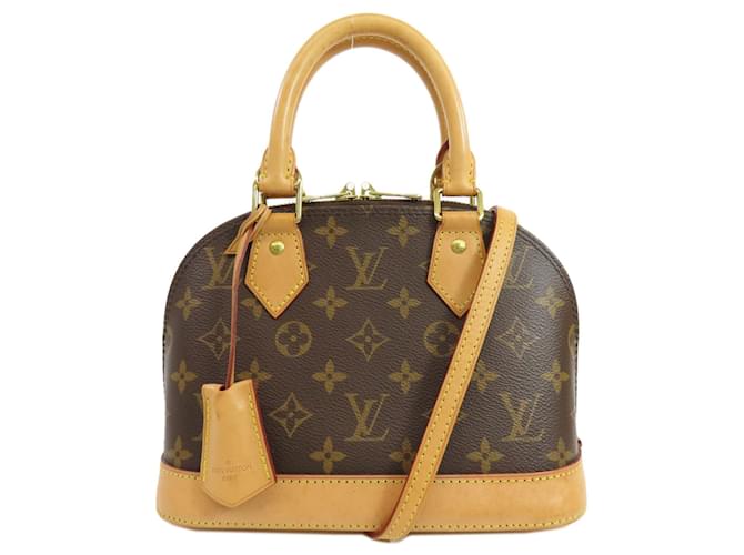 Sac à main Alma BB Louis Vuitton Cuir vernis Marron  ref.1520158