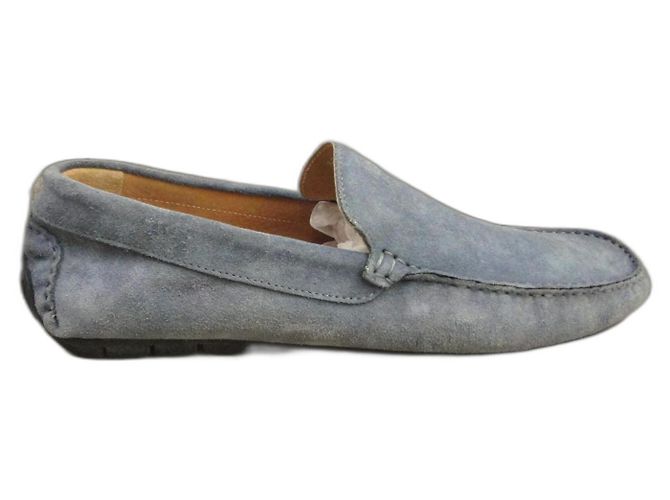 Autre Marque Mocasines Larson de cuero azul