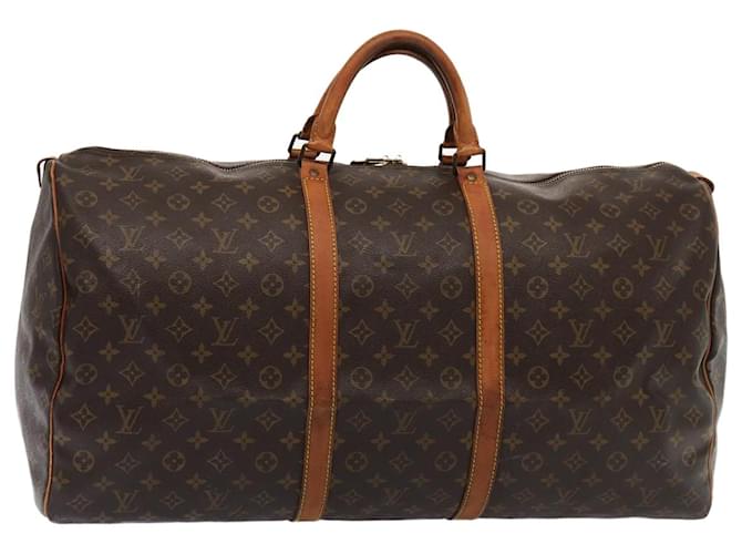 LOUIS VUITTON Monogram Keepall 60 Bolsa Boston M41422 LV Auth 81424 Monograma Lona  ref.1520234