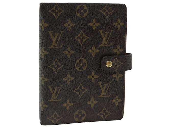 LOUIS VUITTON Agenda MM Monogram Couverture Planificateur de Jour R20105 LV Auth 81485 Toile Monogramme  ref.1520238