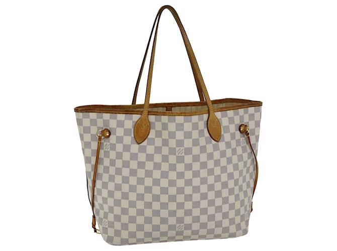 LOUIS VUITTON Sac Tote Neverfull MM Damier Azur N41605 LV Auth 80795  ref.1520322