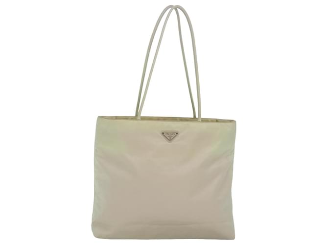 PRADA Tote Bag Nylon White Auth 82568  ref.1520335