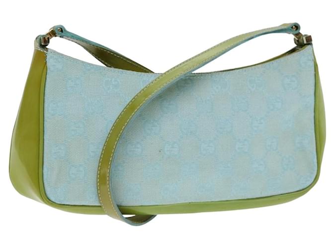 GUCCI GG Canvas Shoulder Bag Light Blue 001 4152 Auth 82144 Cloth  ref.1520366