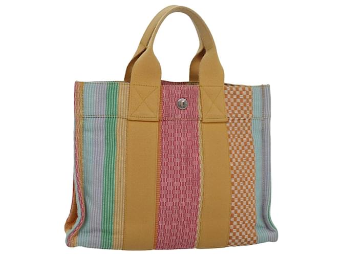 Hermès HERMES Fourre Tout PM Hand Bag New York Madison Limited Multicolor Auth ar12085 Multiple colors Cloth  ref.1520391