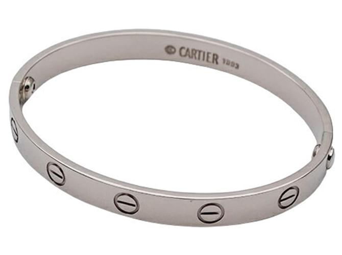 Cartier Love Charm Bracelet in White Gold Golden  ref.1520564