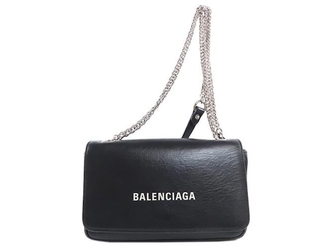 Borsa a Spalla Balenciaga Everyday Nero Pelle  ref.1520621