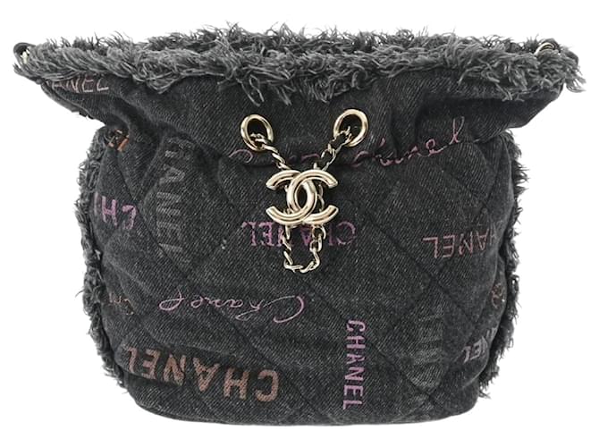 Chanel tweed bucket bag on sale