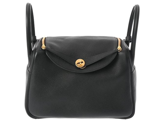 Hermès Hermes Lindy 30 Black Shoulder Bag Leather  ref.1520666