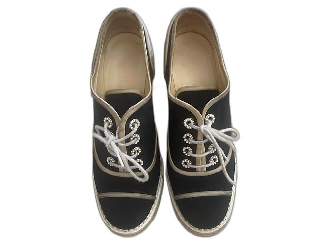 Chanel Zeppe Blu Tela