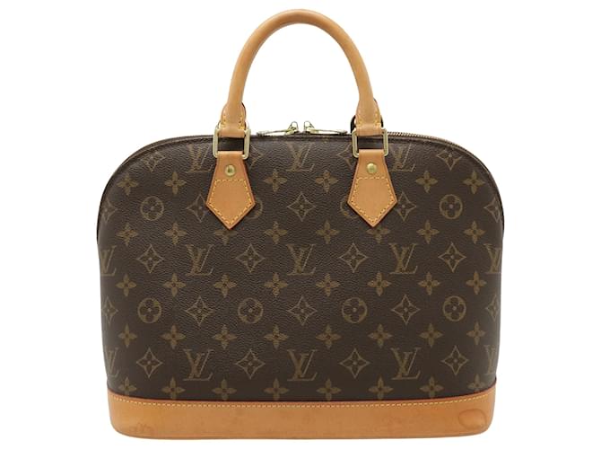 Louis Vuitton Alma Marrone Tela  ref.1520688