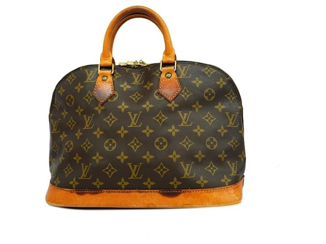 Louis Vuitton Alma Marrom Lona  ref.1520726