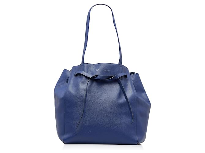 Céline Blauer Celine Small Phantom Cabas Tote Bag Leder  ref.1520793