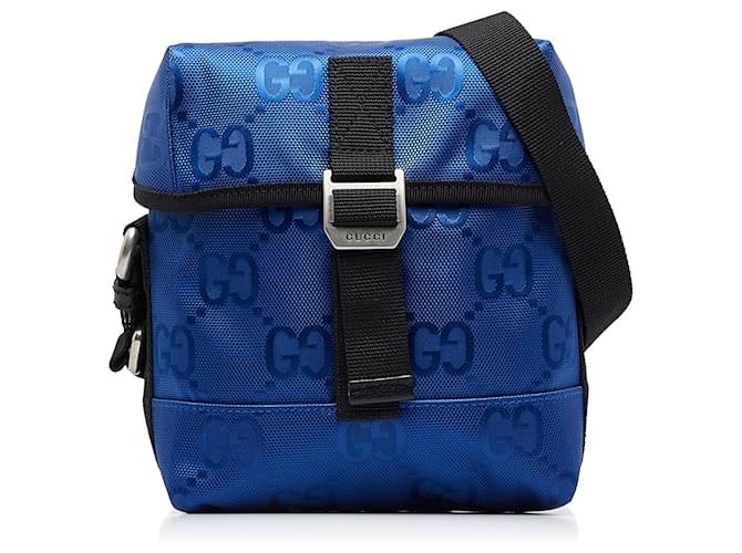 Bolso mensajero azul Gucci GG Econyl Off The Grid Lienzo  ref.1520795