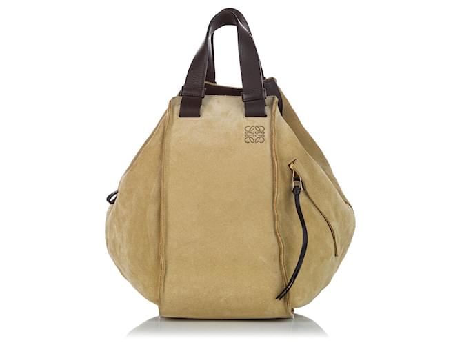 Tan LOEWE Hammock Wildleder-Handtasche Kamel  ref.1520812