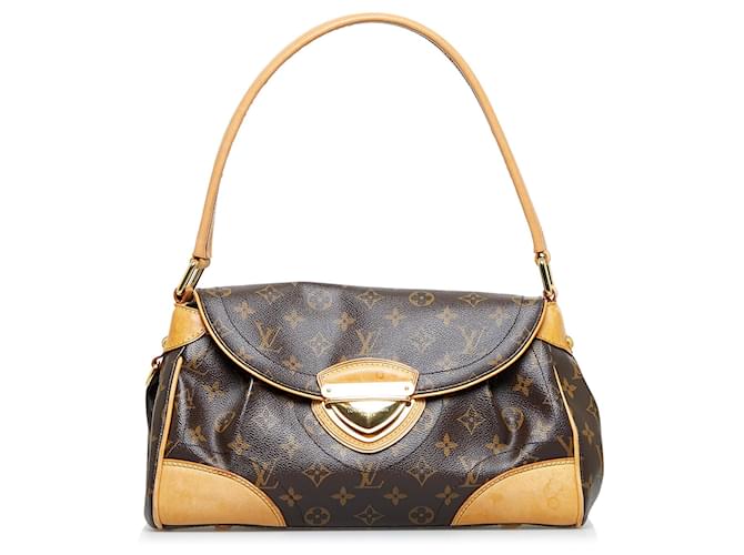 Bolso de Hombro Beverly MM Monograma Louis Vuitton Marrón Castaño Cuero  ref.1520818