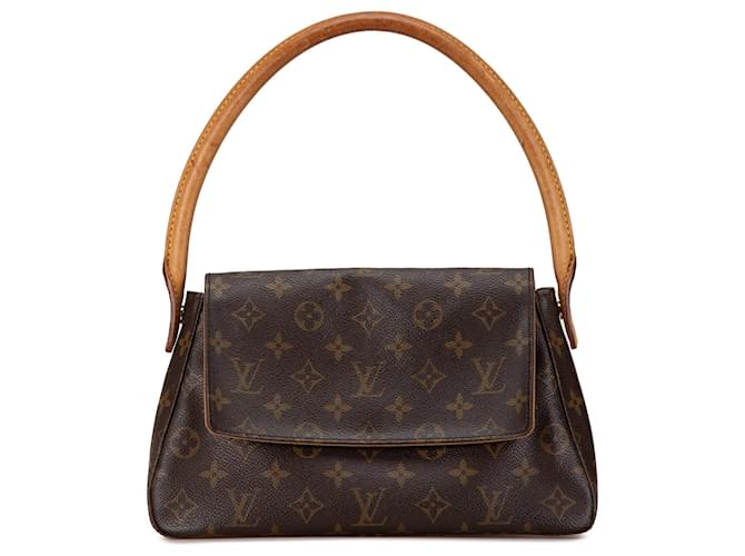 Brown Louis Vuitton Monogram Looping Mini Shoulder Bag Leather  ref.1520917