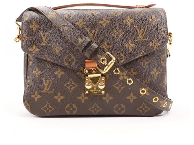 Sac à main Louis Vuitton Monogram Pochette Metis MM 2Way M44875 Cuir Marron  ref.1520950