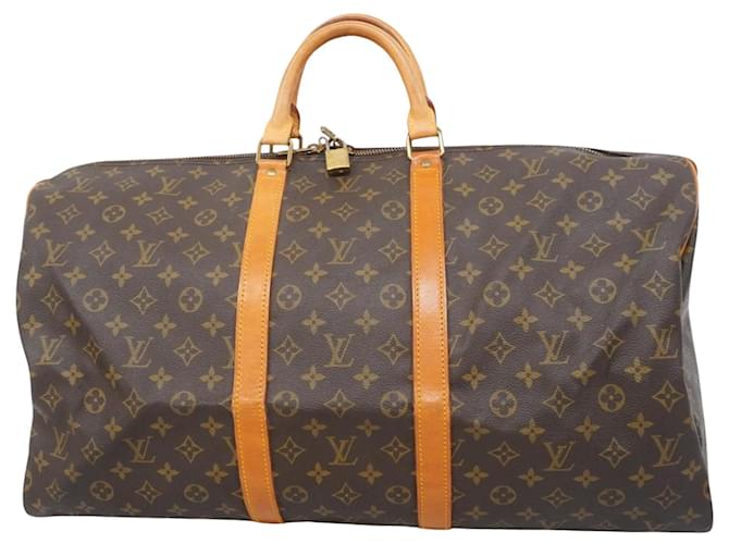 Louis Vuitton Keepall 55 Toile Marron  ref.1520977